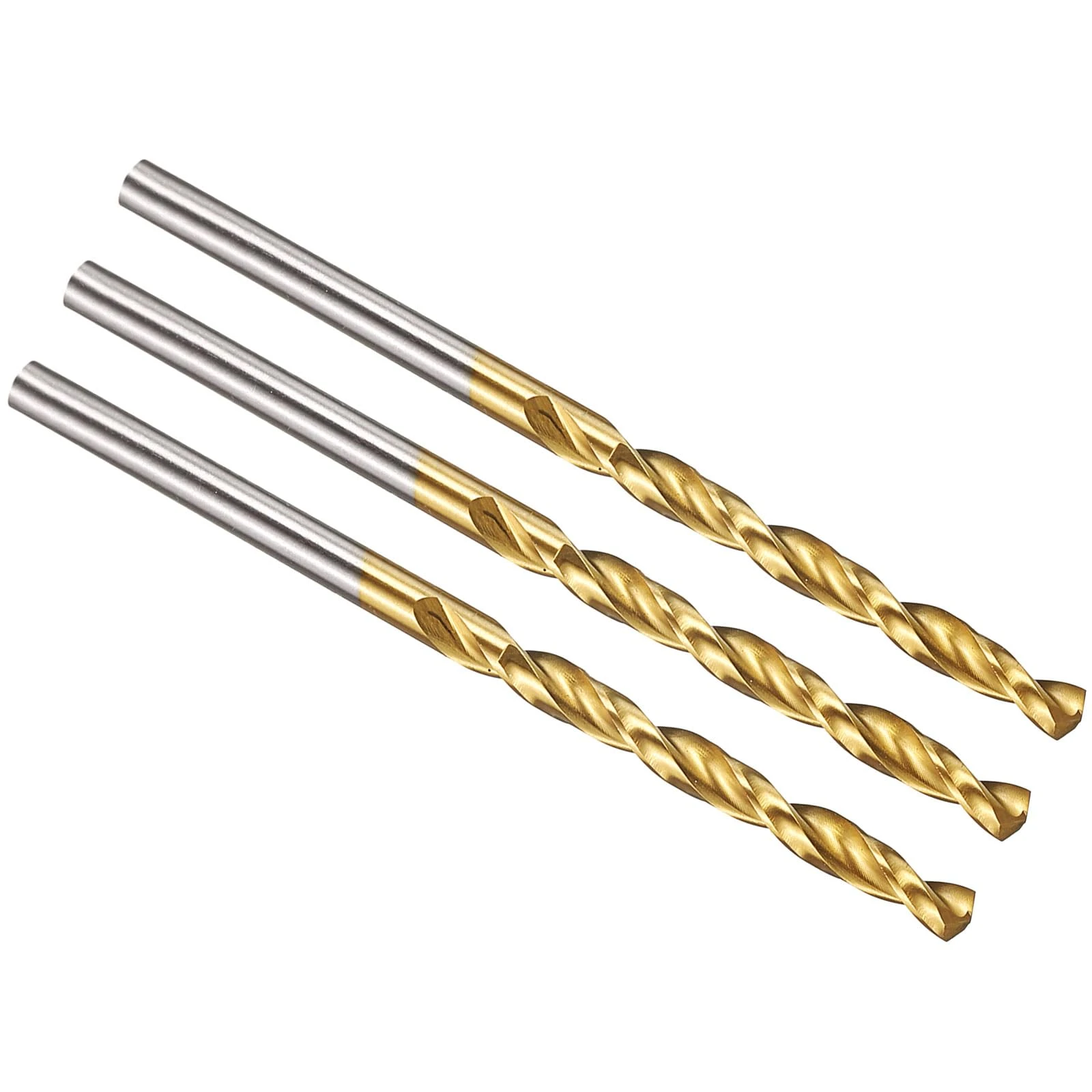 PATIKIL 2.8mm Drill Bit, M42 8% Cobalt High-Speed Steel Jobber Straight Shank 135° Titanium Nitride (TiN) Coated for Hard Metal Stainless Steel - 3 Pack