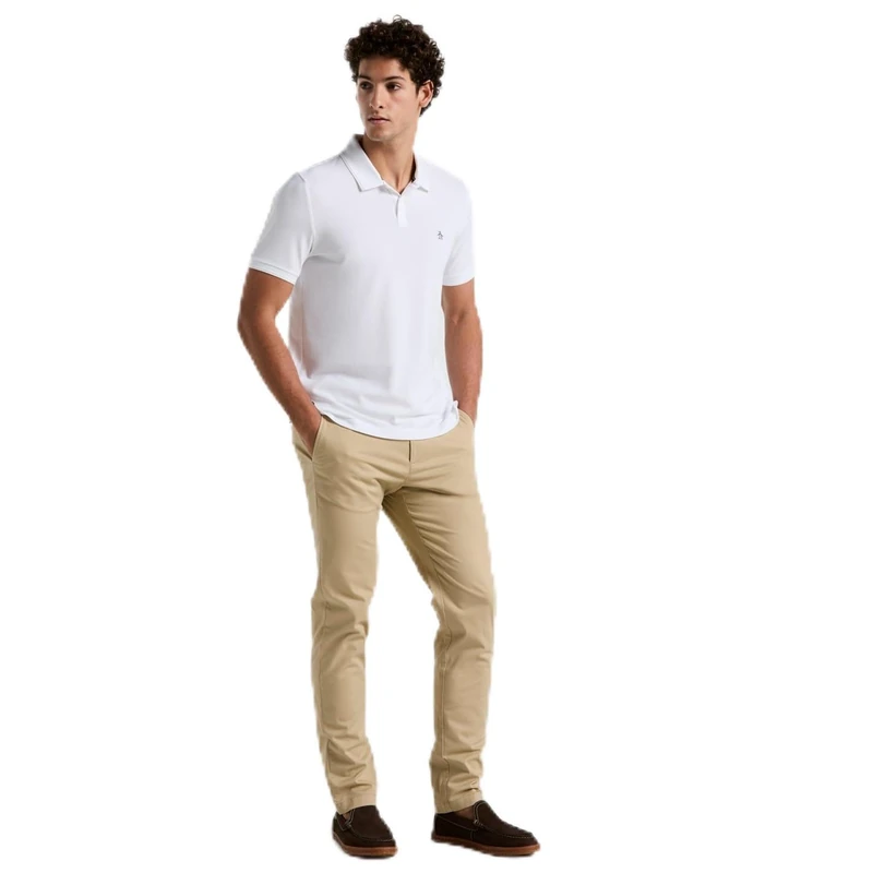 Original Penguin Mens Daddy Polo Shirt, White, S UK
