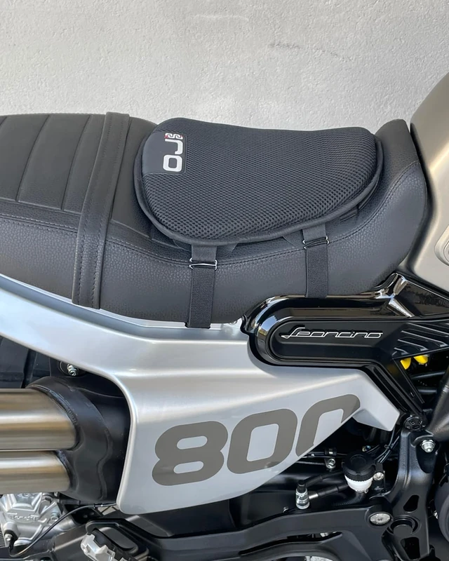 OJ 3D Comfort Gel Cushion for Motorcycle and Scooter Saddle, 3D Breathable Mesh, Non-Slip Base, with Anti-Water Cap, Available in 3 Sizes (Small)