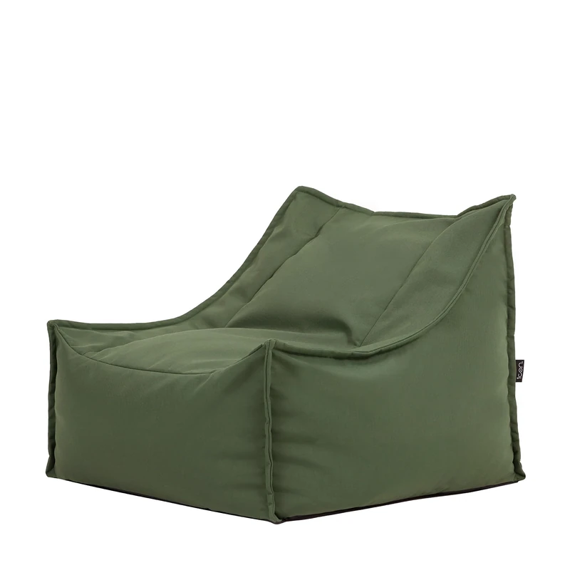 icon Alto Bean Bag Chair, Khaki Green, Indoor Outdoor Beanbag, Large Adult Bean Bag with Filling Included, Floor Chair, Garden, Patio