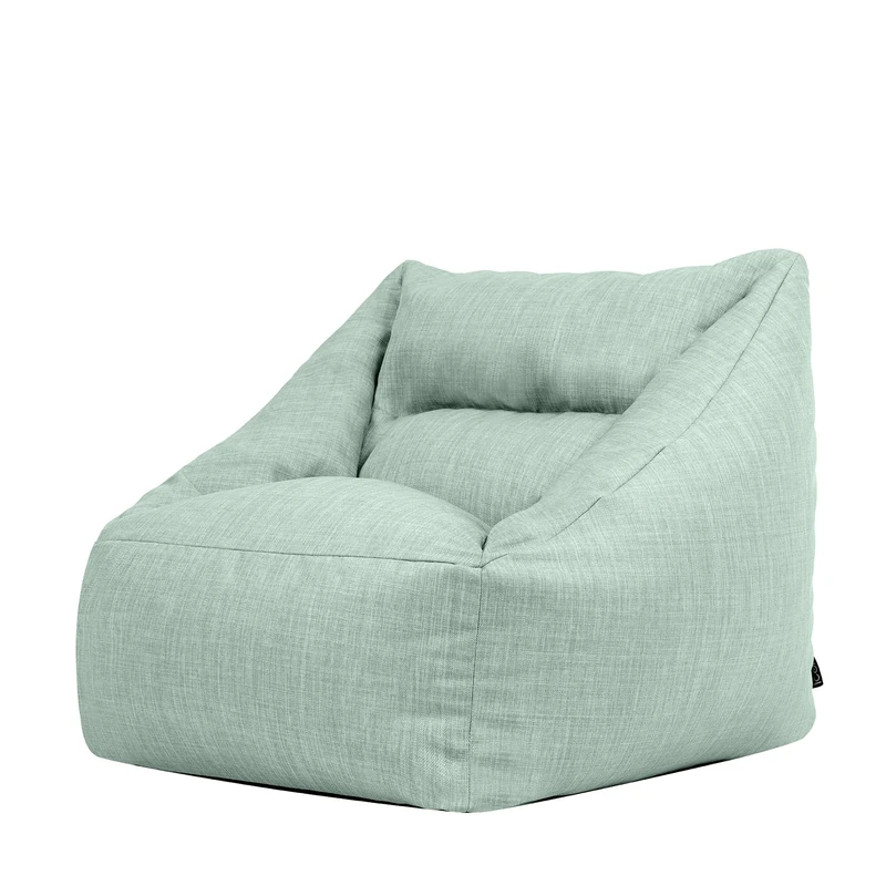 icon Natalia Bean Bag Chair - Large Green Woven Armchair