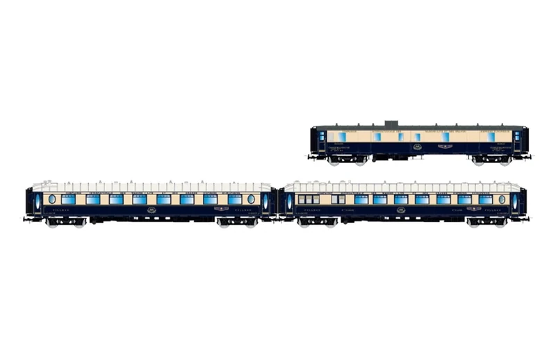 Hornby HJ4198 Jouef CIWL, 3-unit pack Etoile du Nord, set 1/2 (DD3, VP Côte d´Azur + VPC Étoile du Nord), ep. II Passenger Coaches, Black/Blue
