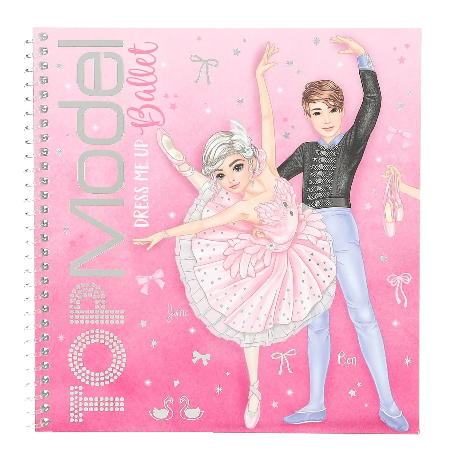 Depesche 13611 TOPModel Ballet Dress Me Up Sticker Book with 24 Pages Pre-Printed Ballerina Motifs for DIY Includes 11 Sticker Sheets