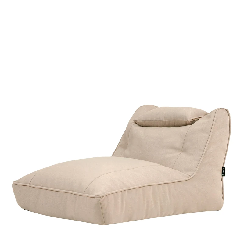 icon Nova Lounge Bean Bag Chair, Beige, Indoor Outdoor Beanbag, Large Adult Bean Bag with Filling Included, Floor Chair, Garden, Patio
