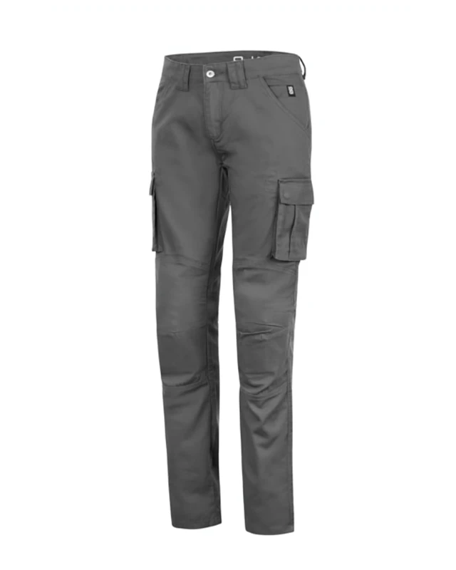 OJ Ladies Cargo Lady Motorcycle Trousers Certified Hip Knee Protection Multi Pocket Trousers (IT, Number, 38, Regular, Black)