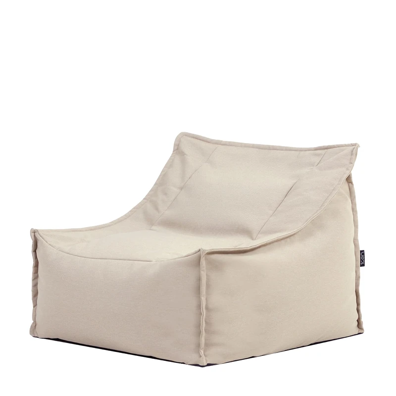 icon Alto Bean Bag Chair, Beige, Indoor Outdoor Beanbag, Large Adult Bean Bag with Filling Included, Floor Chair, Garden, Patio