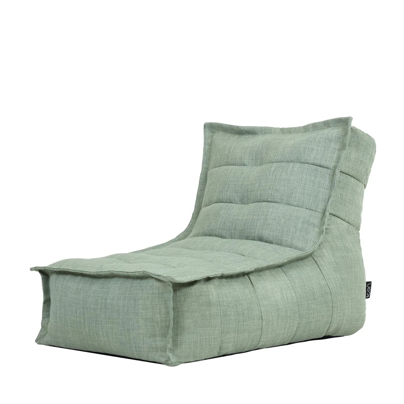icon Dolce Lounge Bean Bag Chair, Sage Green, Indoor Outdoor Beanbag, Large Adult Bean Bag with Filling Included, Floor Chair, Garden, Living Room Furniture, Bedroom Furniture