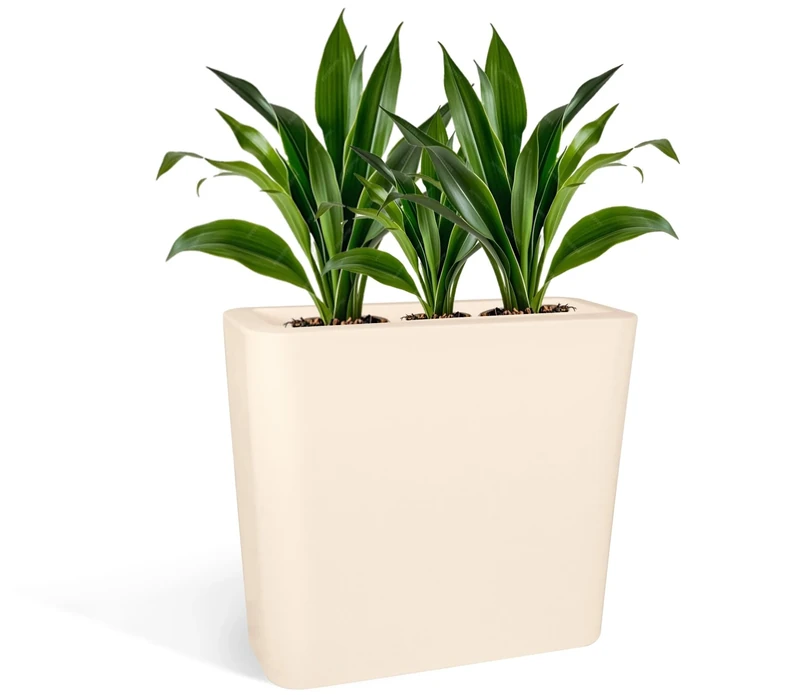 Kloris Planter, Plastic Polyethylene PE, Cream, h 70