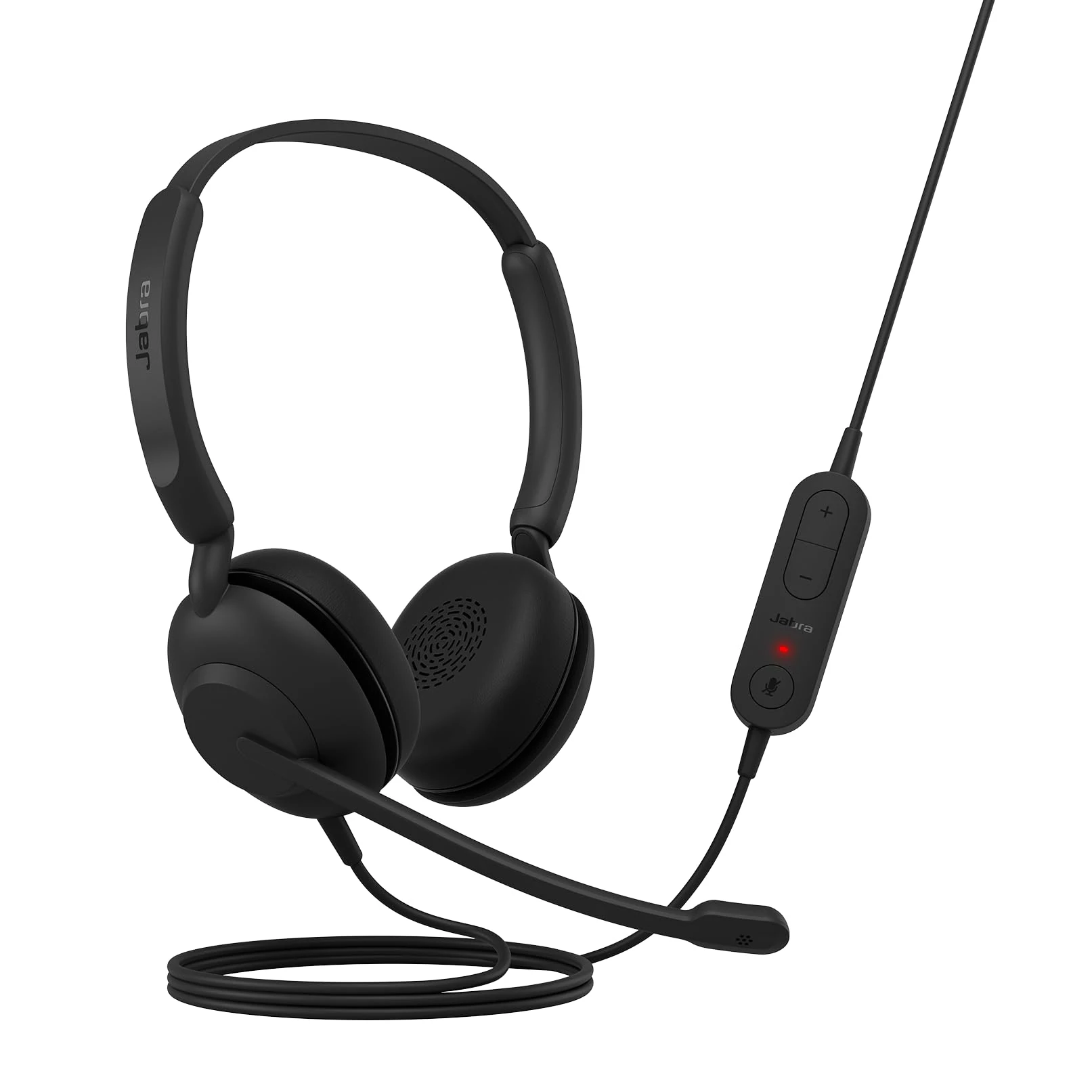 Jabra Evolve 10 Wired Headset with Noise-Cancelling Microphone for PC/Laptop Use – Easy USB-A Setup - TCO Certified – Lightweight Design - Inline Call/Volume Controls for Online Meetings - Black