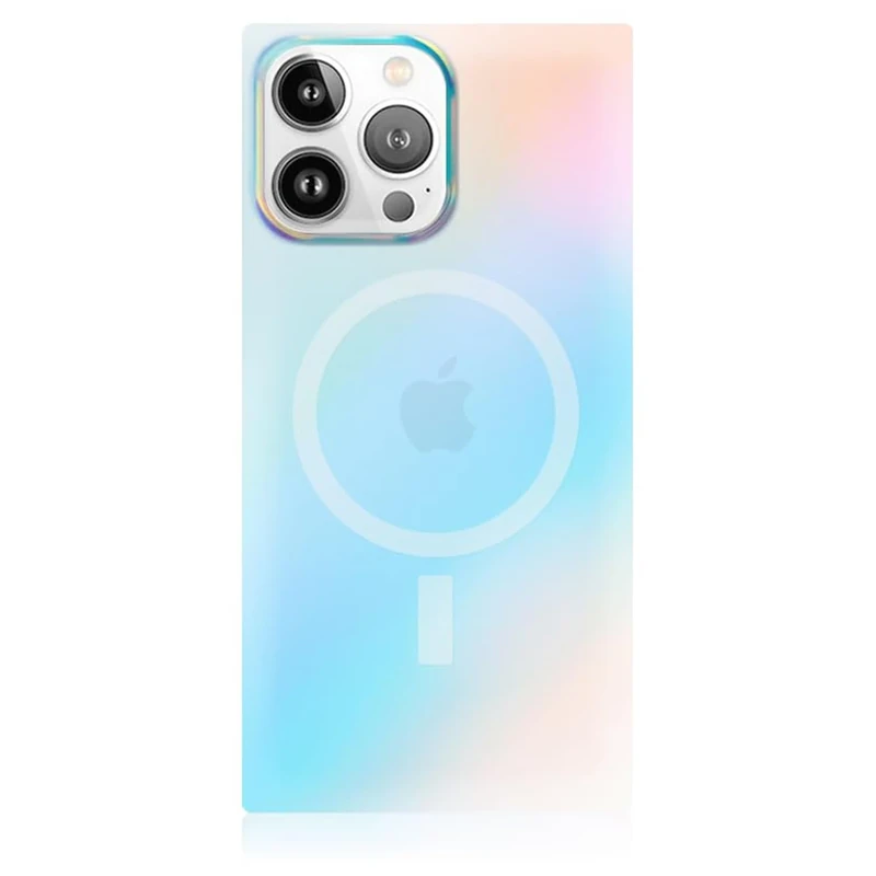 FLAUNT Square Protective Case - Compatible with iPhone 16 Pro - Compatible with MagSafe & Wireless Charging - Drop-Tested & Shockproof - The Official Square Phone Case (Iridescent Satin)