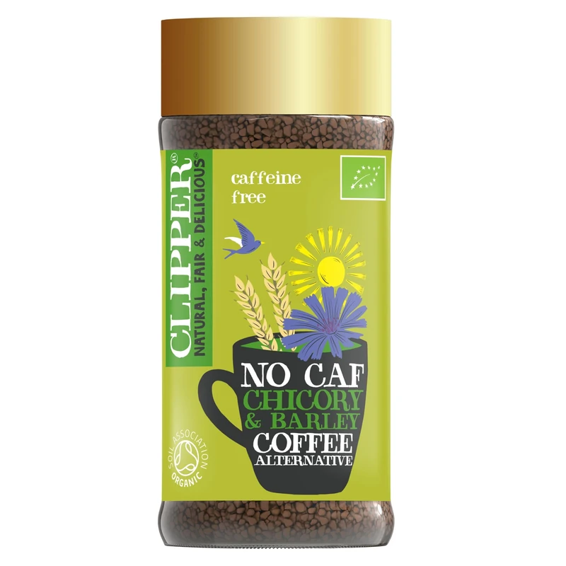 Clipper Organic Instant Coffee Alternative 100g | Rich & Full-Bodied | Caffeine Free | Barley & Chicory | Smooth, Roasted Flavour | Just like coffee | Suitable for Vegetarians and Vegans