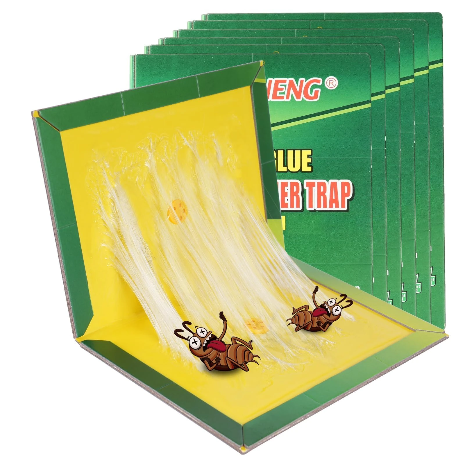 flintronic 6PCS Sticky Trap Pads,Extra Strong Glue Trap Pads,Glue Trap Pads for Indoor Outdoor Home Kitchen Garden