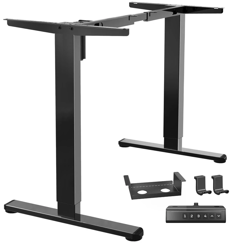 Marsail Standing Desk Frame, Electric Standing Desk Legs with Powerful Motor, Height-Adjustable Desk Frame with 176 lbs Max Load for Various Desktops, Adjustable Desk Legs