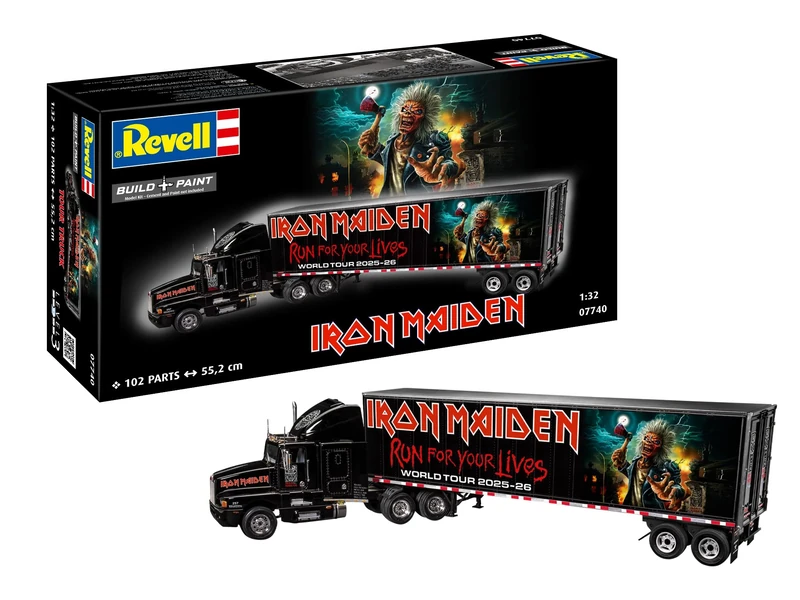 Revell 07740 Tour Truck Iron Maiden (50th Anniversary) 1:32 Scale Unbuilt/Unpainted Plastic Model Kit