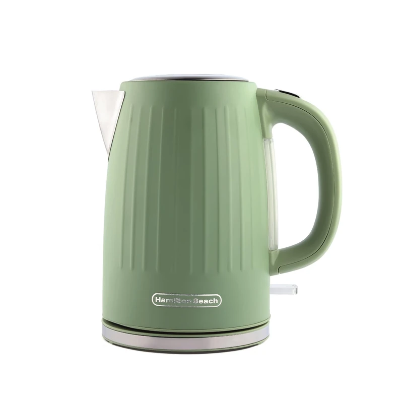 Hamilton Beach Electric Kettle, Harmony, 1.7L, Rapid Boil, Boil Dry Protection, 360° Swivel Base, Removable Limescale Filter, Illuminated Indicator Light, Matcha - HBK012M