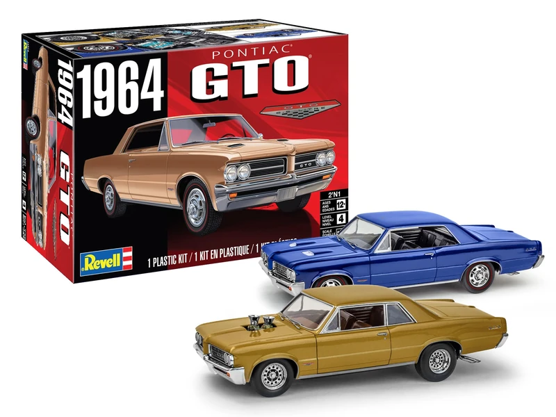 Revell Monogram 14574 '64 GTO 1:24 Scale Unbuilt/Unpainted Plastic Model Kit - Image 1