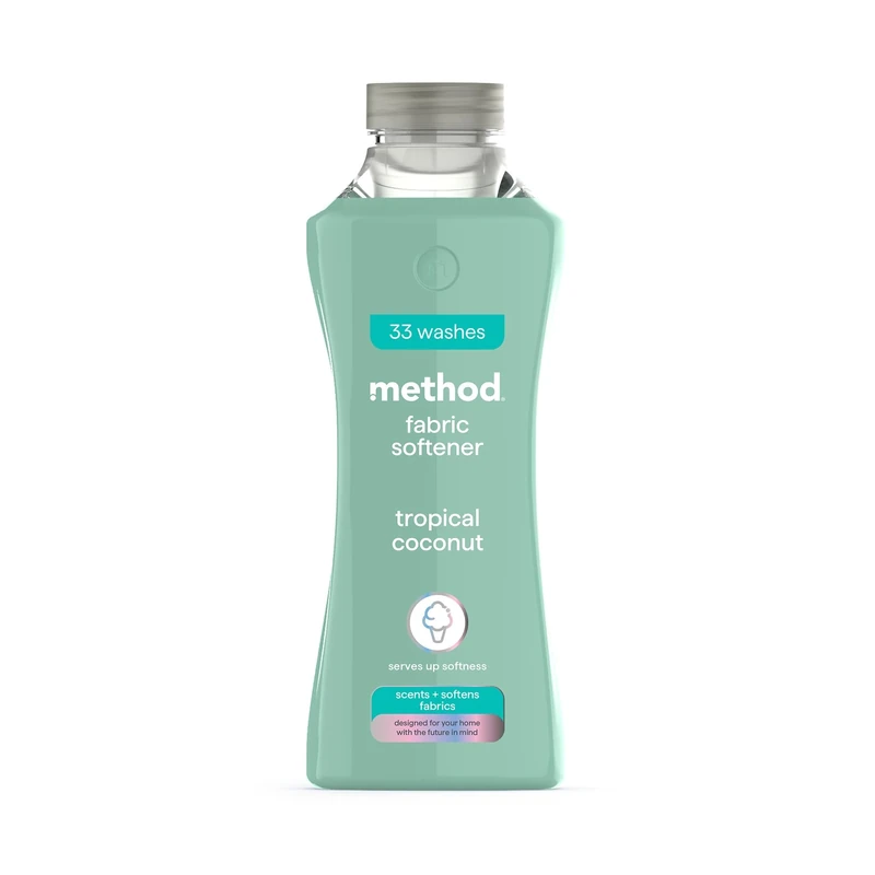 method Fabric Softener, Fabric Conditioner to Soften Your Clothes, With Fresh Tropical Coconut Scent, 990ml, 1 x 33 washes