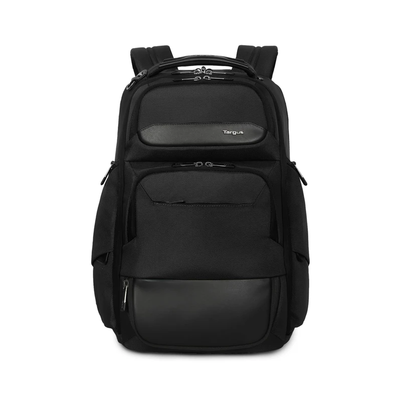 Targus 15-16 Inch Heritage Luxe Backpack, Professional Laptop Backpack with Padded Laptop Compartment, Ergonomic Shoulder Straps, Water-Resistant Fabric, Spacious Storage, Black (TBB656GL) - Image 1