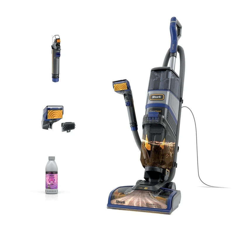Shark CarpetXpert HairPro Pet Carpet Cleaner with Anti-Clog, Anti-Clump, Anti-Tangle & Handheld Spot Cleaner, 2 Tools, Removes Stains & Odours from Carpets & Upholstery, 1000W, EX250UK
