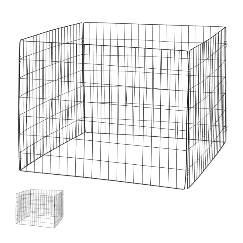 Relaxdays Metal Bin, Set of 2, Wire Composter, Garden Waste, HWD: 70 x 90 x 90 cm, 560 litres, Steel, Black
