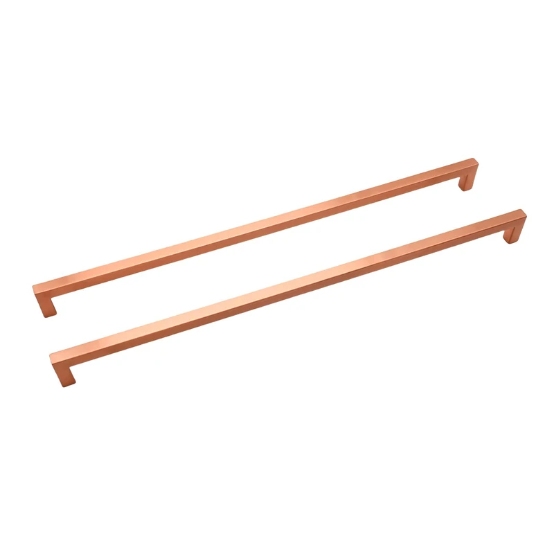 Aibeli 10 Pack Kitchen Cabinet Pulls 17-5/8" Inch (448mm) Hole Centers Red Copper Drawer Pulls Modern Wardrobe Handles Closet Handles Stainless Steel Long Cabinet Handles