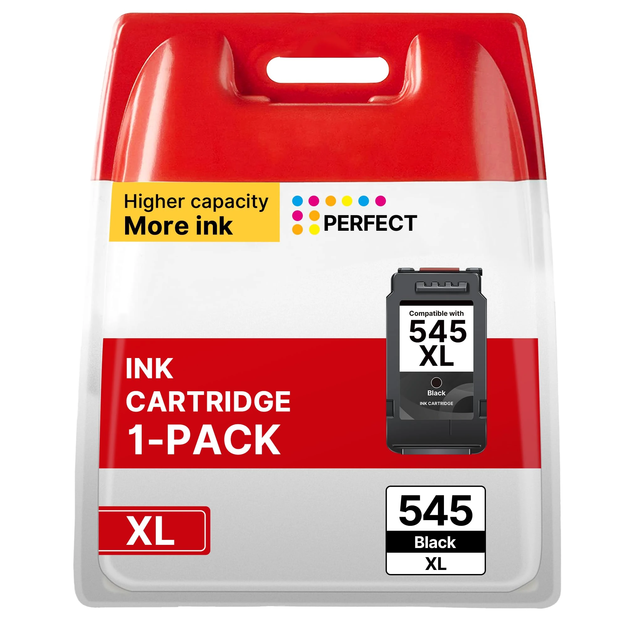 PG-545 545XL Black Ink Cartridge Remanufactured for Canon 545 545XL Ink Cartridges Black PG545XL PG-545XL for Canon Pixma TS3150 TS3300 MG3050 TR4550 TS3350 MG2950 TR4551 TS3100 printer(1 Black)