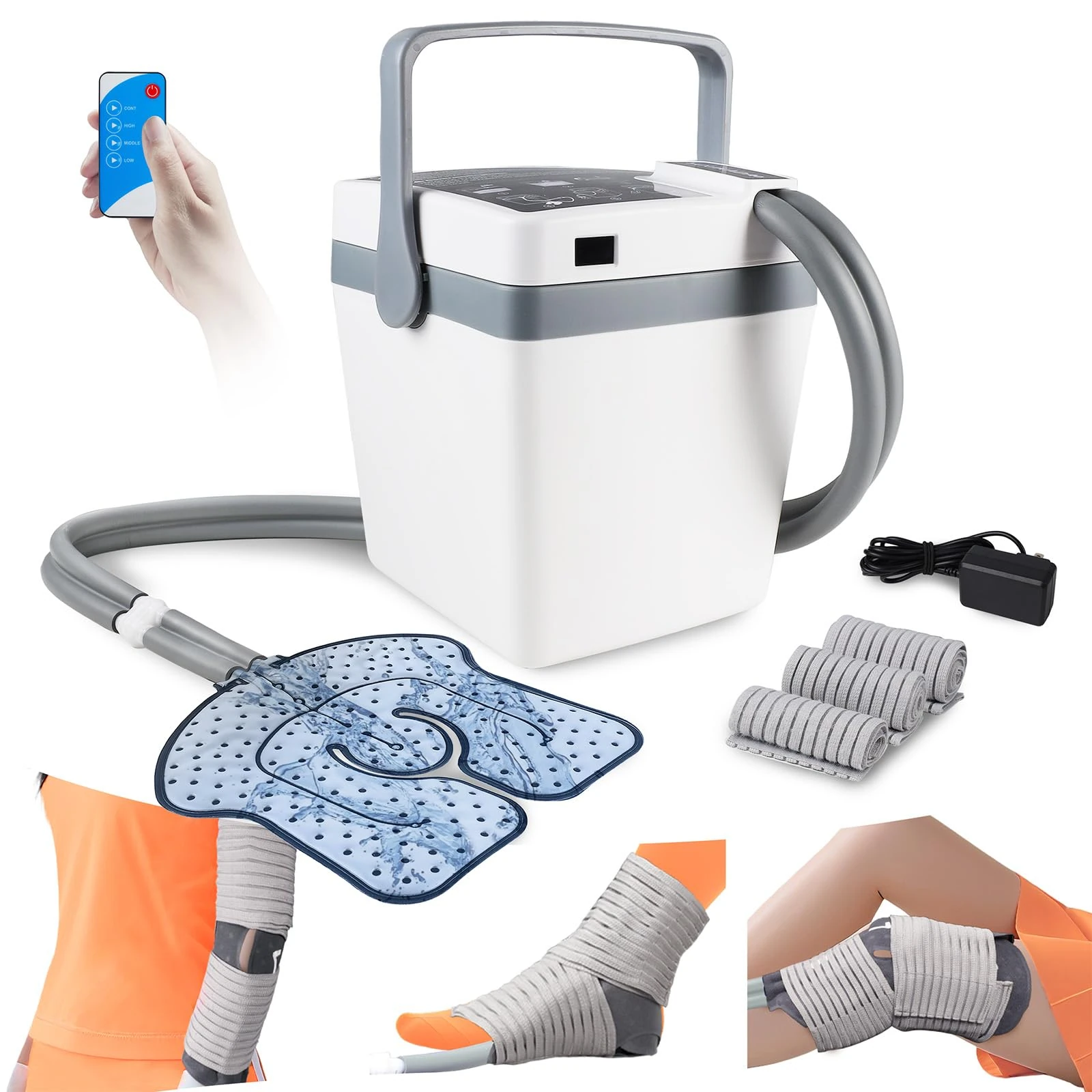 Cold Therapy Machine for Knee Replacement & Shoulder Surgery Recovery | Adjustable Ice Machine for Knee/Shoulder/Hip/Foot | Lightweight Design - Reusable Cold Therapy System for Seniors & Athletes