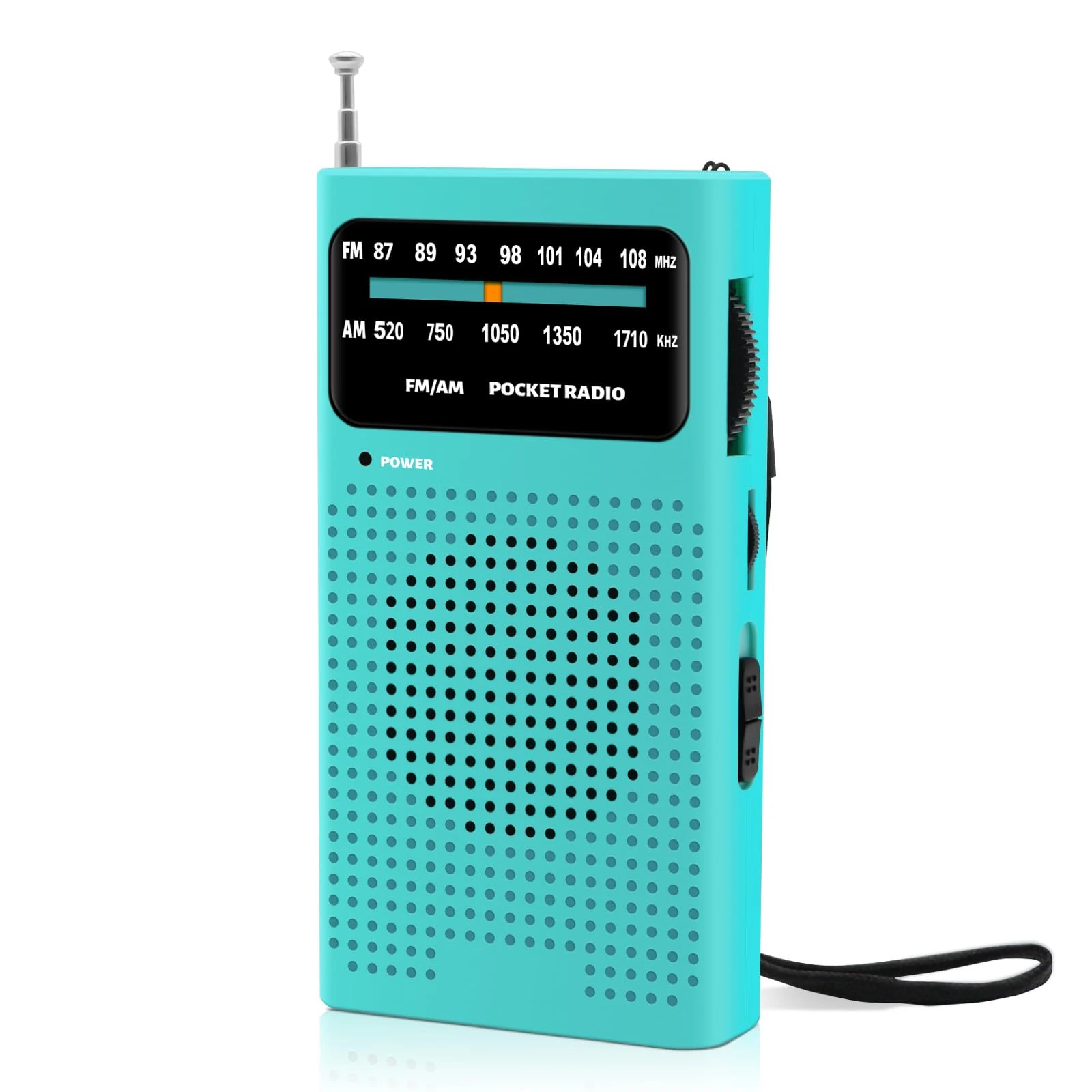 Benss Small Radios Portable AM FM, transistor radios 2AA Battery Operated with Best Reception, Radio with Speaker & Headphone Jack, Pocket Radio for Indoor, Outdoor and Emergency Use(Blue)