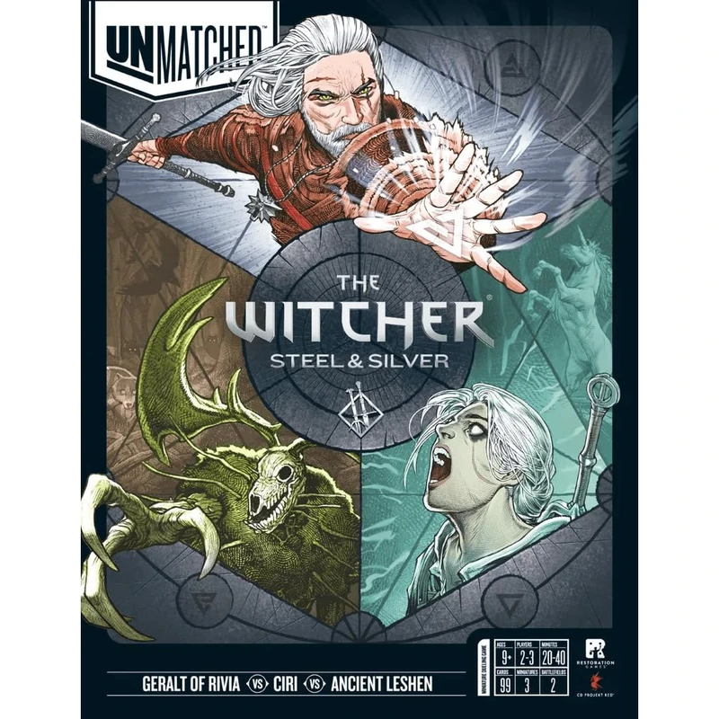 IELLO Unmatched: The Witcher - Steel & Silver Board Game