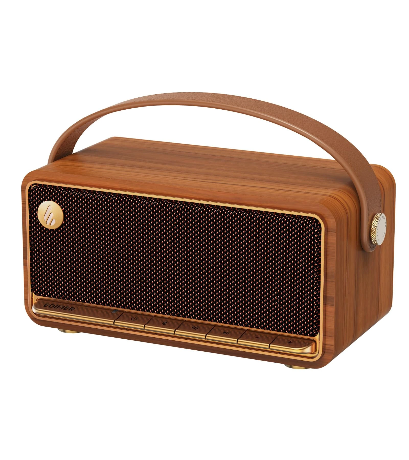 Edifier MP330 Portable Bluetooth Speaker with Hi-Res Audio, 40W RMS Wireless Dual Stereo Pairing, 360° Quality Sound, 19H Playtime, Bluetooth 6.0 Multipoint, Handheld Design for Outdoor Indoor - Brown