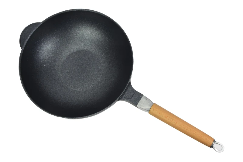 ELETTRO CENTER Teflon Non-Stick Wok pan, Diameter 32 cm, Removable Handle, electrocenter