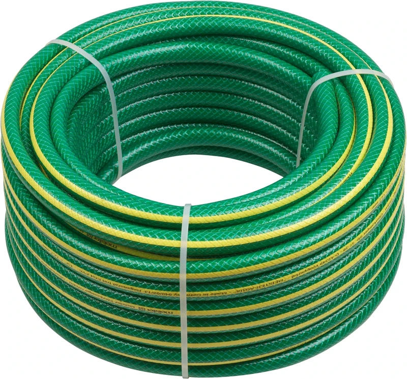Meister Cross Fabric, 12.7 mm (1/2 inch) -40 m Length Small Areas-Non-Slip and Abrasion UV-Resistant/Garden Made of First PVC/Water Hose / 9930270, Yellow/Green