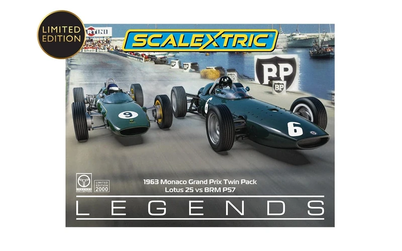 Scalextric Cars - C4580A 1963 Monaco Carlo Grand Prix Twin Pack - Toy Slot Car for use with Race Tracks and Set - Gift Ideas for Kids and Adults, Accessories, Green