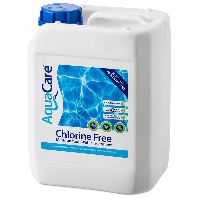 AquaCare CHLORINE FREE Multifunctional Water Treatment, Bromine Alternative for Hot Tubs, Ice Baths and Pools, 5L, Kinder on Skin
