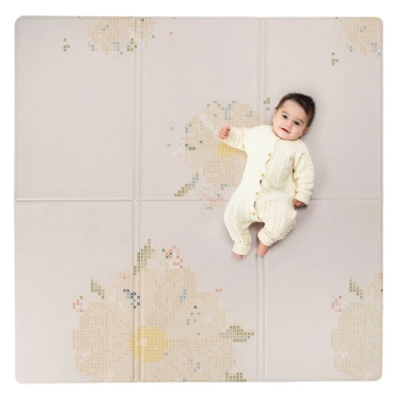 Taf Toys Fold & Play Bloom – Reversible Foam Playmat – Ultra-Durable, Waterproof, Cushioned Surface, Foldable – Ideal for Babies & Toddlers' Playtime 140 x 140cm