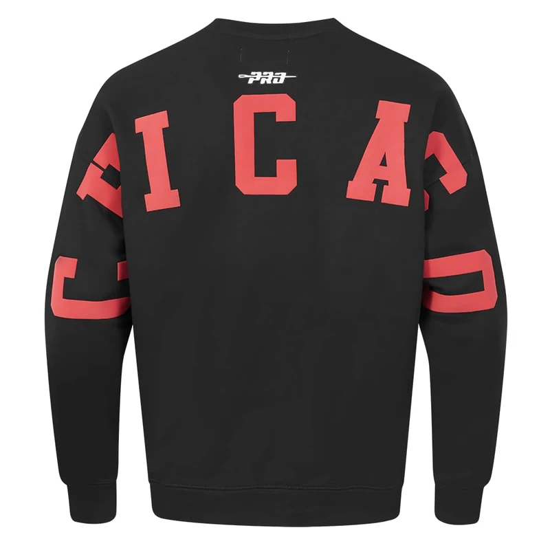 Pro Standard Mens NBA Chicago Bulls Wingspan Sweatshirt Black M - Image 1