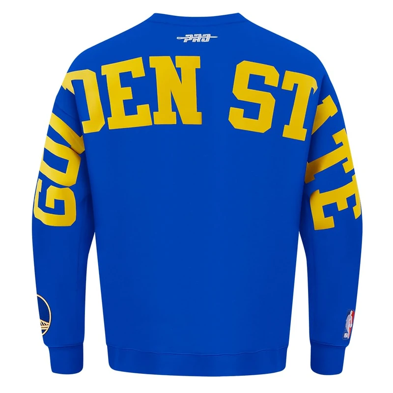 Pro Standard Mens NBA Golden State Warriors Wingspan Sweatshirt Royal Blue M