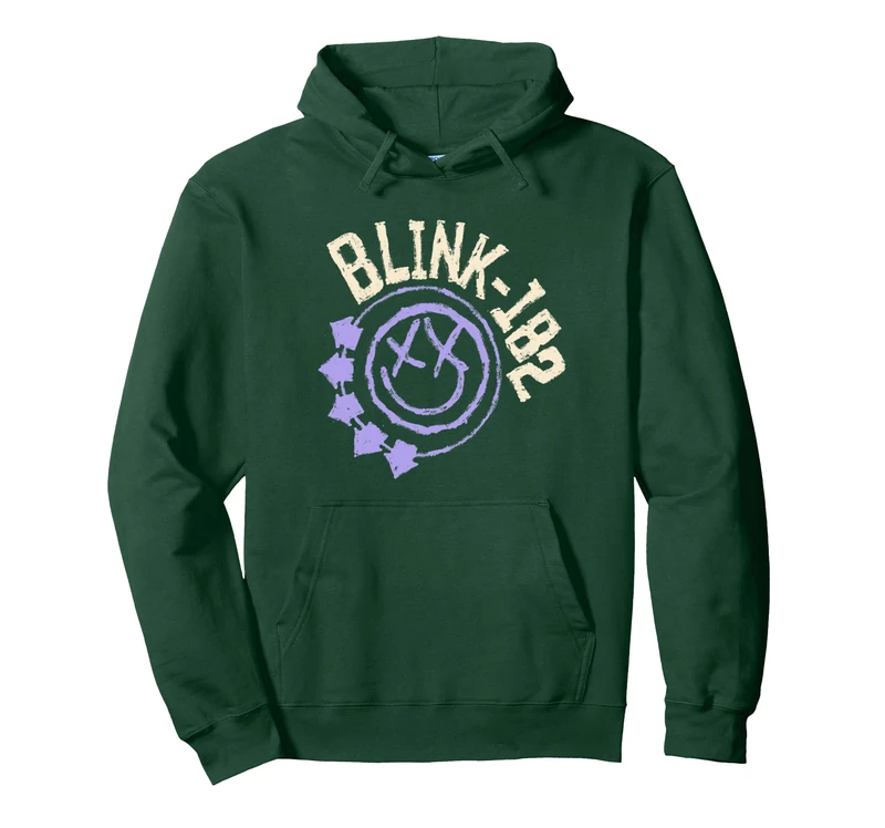 Official Blink-182 Purple Smiley Logo Pullover Hoodie