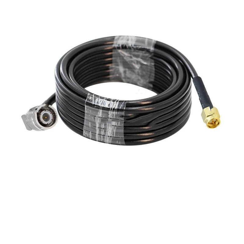LMR-240 TNC Male To SMA Female Connector TNC To SMA LMR240 Cable Pigtail Jumper Coaxial Extension Cable(TNC M90 to SMA M,2.9M)