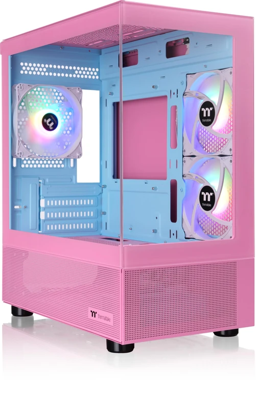 Thermaltake View 170 TG ARGB Bubble Pink Micro-Tower PC Case (M-ATX) - Tempered Glass Front & Side, 3 x 120 mm ARGB-Lite Fan Pre-Installed, Motherboard Sync, Radiator Top 240/280 mm, Bubble Pink