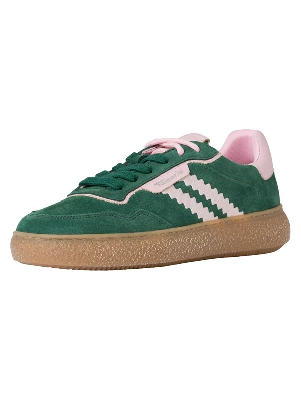 Tamaris Women's Damen Sneaker Low 1-23733-45, Green Comb, 5 UK