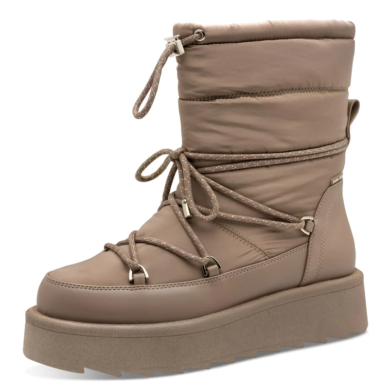 Tamaris Women's Damen Wl Lace Boot 1-26846-45 Snow, Taupe, 6 UK