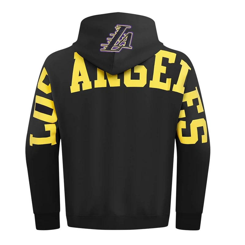 Pro Standard Mens NBA Los Angeles Lakers Wingspan Pull Over Hoodie Black L