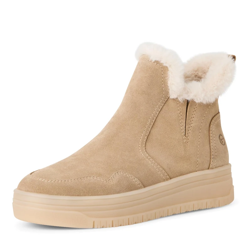 Tamaris Women's Flat Boots, beige, 37 EU