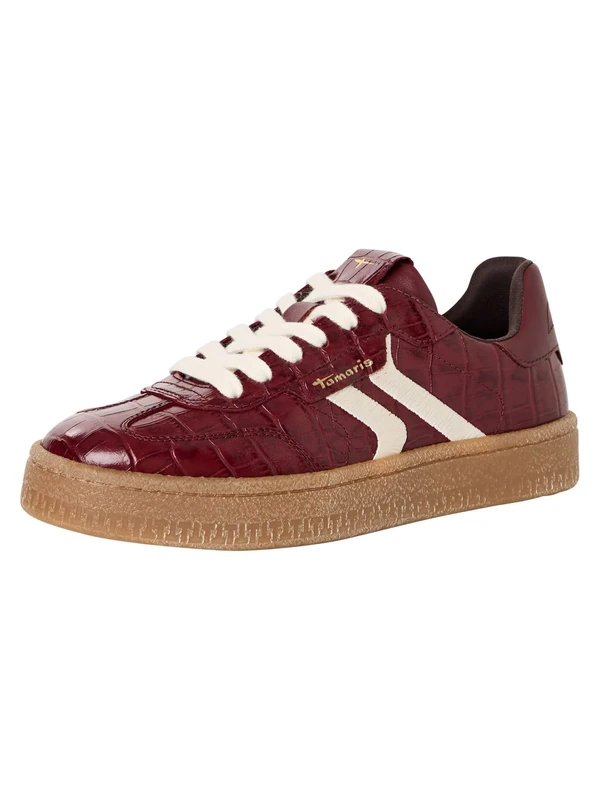 Tamaris Women's 1-23723-44 Sneaker, Bordeaux Croco, 5 UK - Image 1