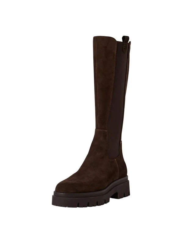 Tamaris Women's Long Boot Flat 1-25608-41 Knee-High Boots, Mocha Suede, 39 EU, Mocha Suede, 7 UK