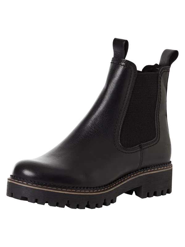 Tamaris Women's 1-26494-45 Chelsea Boots, Black Leather, 42 EU, Black (Black Leather), 9 UK