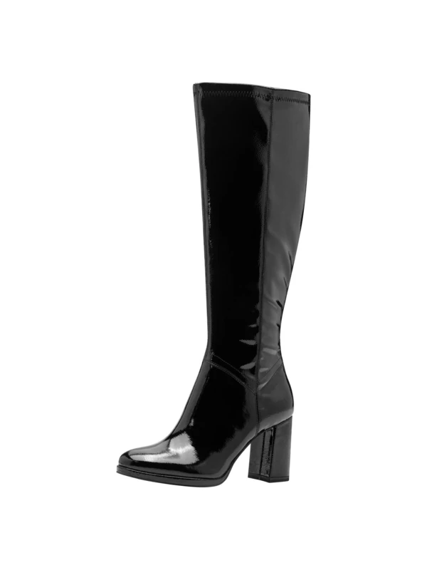 Tamaris Women's Flat Boots, Black (Black Patent), 3.5 UK