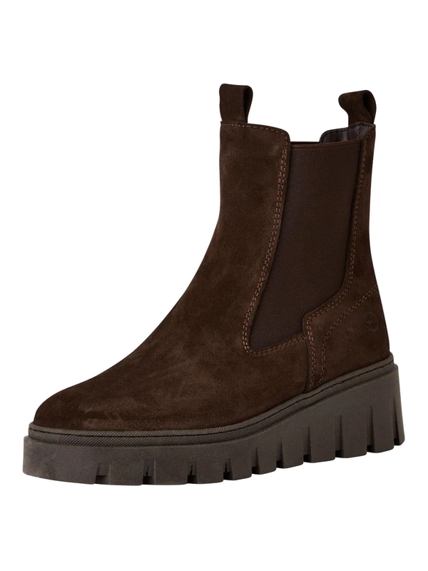 Tamaris Women's Flat Boots, mocha, 39 EU