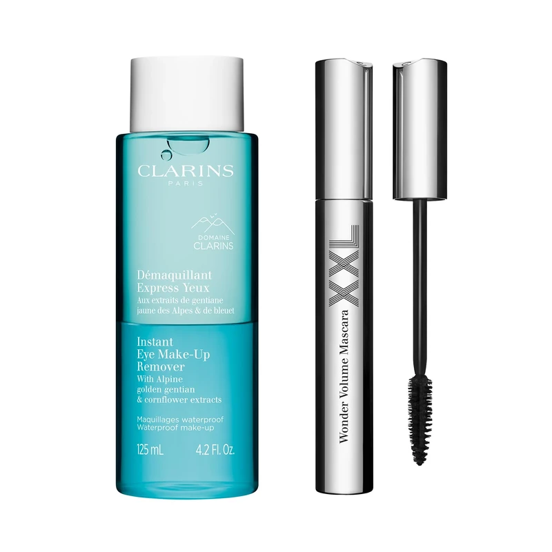 Clarins Wonder Volume Mascara XXL & Clarins Instant Eye Make-Up Remover 125ml Duo